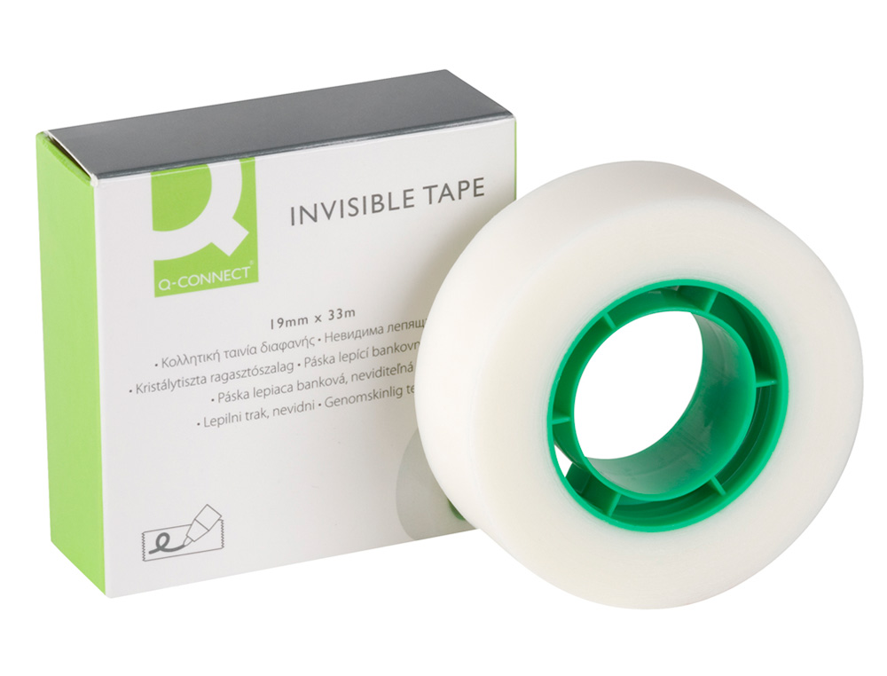 RUBAN ADHSIF Q-CONNECT INVISIBLE CONOMIQUE 19MMX33M BOTE INDIVIDUELLE