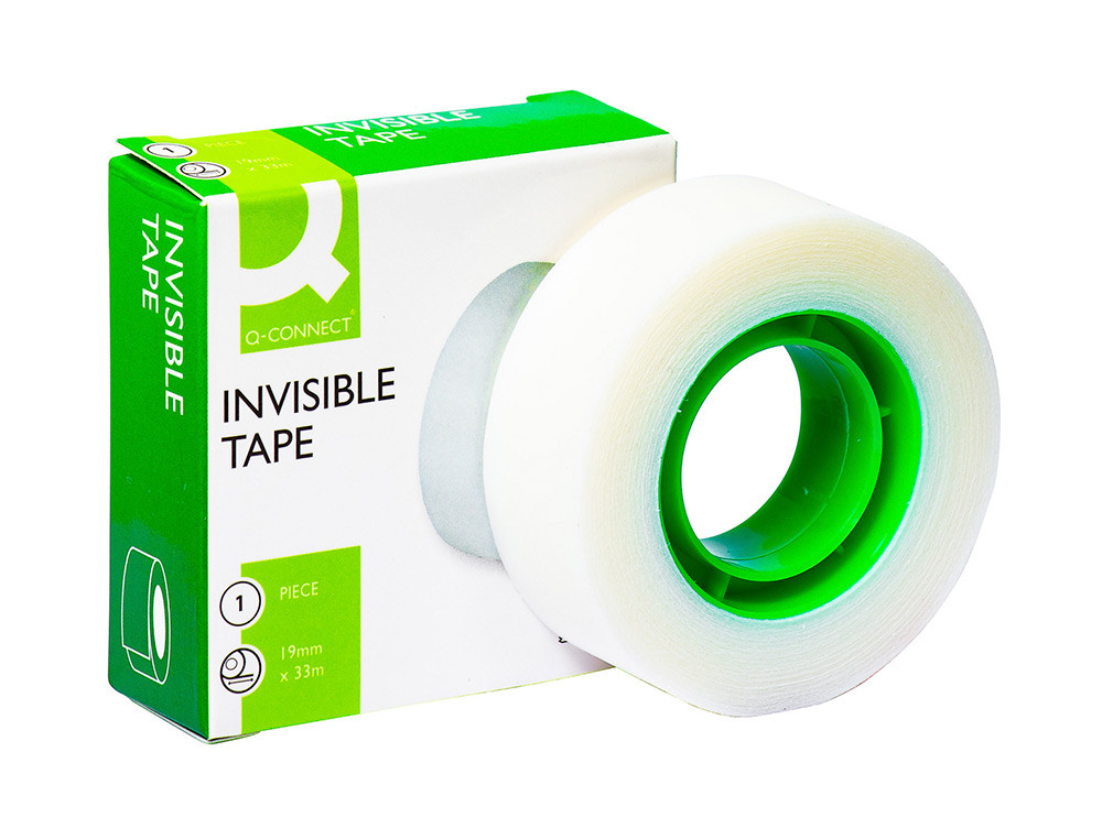 RUBAN ADHSIF Q-CONNECT INVISIBLE CONOMIQUE 19MMX33M BOTE INDIVIDUELLE