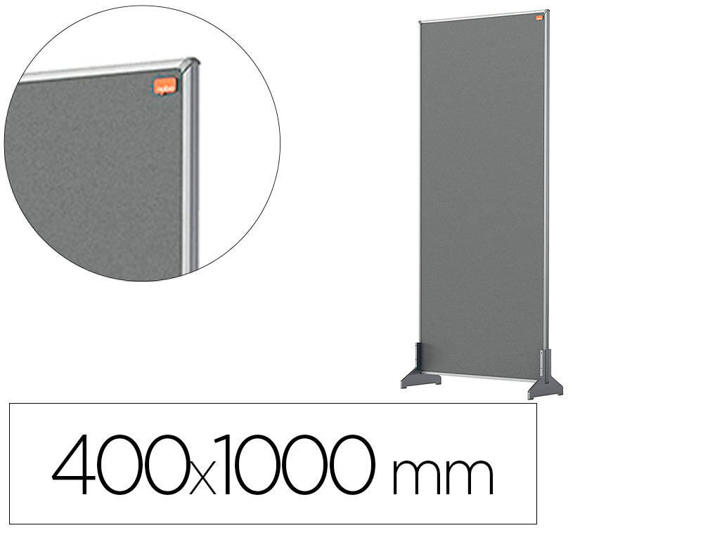 SEPARATEUR BUREAU NOBO EN TISSU 400X1000MM COLORIS GRIS