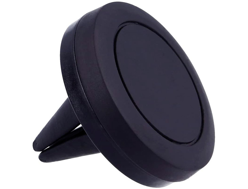SUPPORT TELEPHONE VOITURE MINI MAGNETIQUE UNIVERSEL     ALUMINIUM BROSSE CLIP SUR     GRILLE AERATION COMPATIBLE