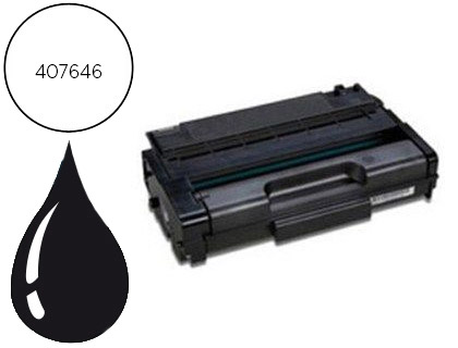 TONER LASER RICOH SP3500XE 407646 POUR SP3500XE/3510 COULEUR NOIR 6400P