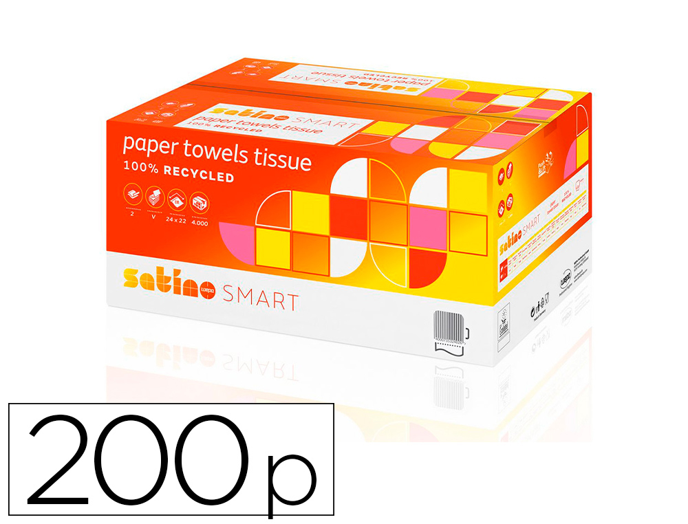 ESSUIE-MAINS COLDIS OUATE BLANCHE ECOLABEL  2PLIS       24X23CM  1 PAQUET DE 200      FEUILLES