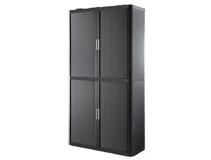 ARMOIRE PAPERFLOW EASYOFFICE 4 TABLETTES CHARGE 75KG STRUCTURE ANTHRA RIDEAUX 204X110X41,5CM COLORIS ANTHRACITE
