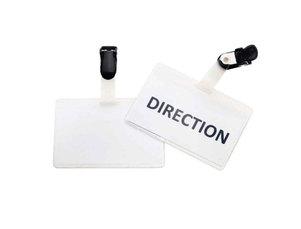 BADGE A PINCE 60X90 P/50 BOITE DE 50 BADGES PORTE-CARTE  PINCE DURABLE